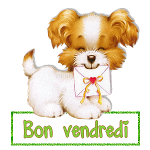 Gif animé Bon vendredi chien